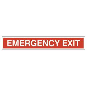 0105 Emergency Exit White On Red